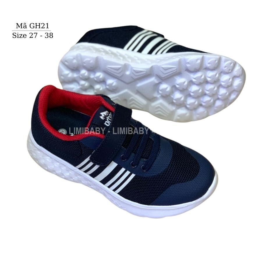 Giày thể thao bé trai Urban xanh đen xuất Âu siêu nhẹ kháng khuẩn cao cấp năng động và cá tính cho trẻ 3 - 12 tuổi GH21