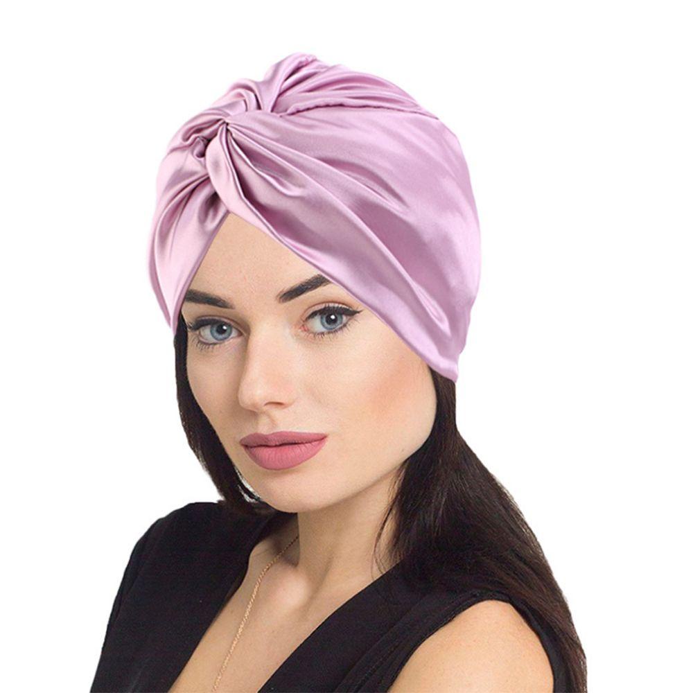 1 Mũ Trùm Đầu Bằng Satin Co Giãn Cho Tóc Xoăn