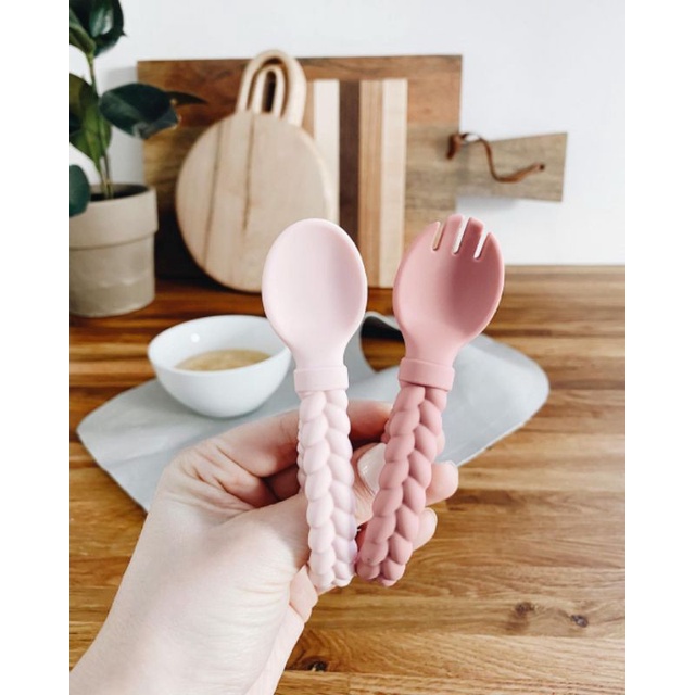 SET THÌA DĨA ĂN DẶM 100% SILICON ITZY RITZY CHO BÉ