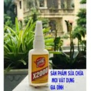 Keo dán siêu dính X2000 đa năng dán được mọi vật liệu Keo dán ghỗ, thủy tinh, kim loại, sắt, gốm sứ, nhựa