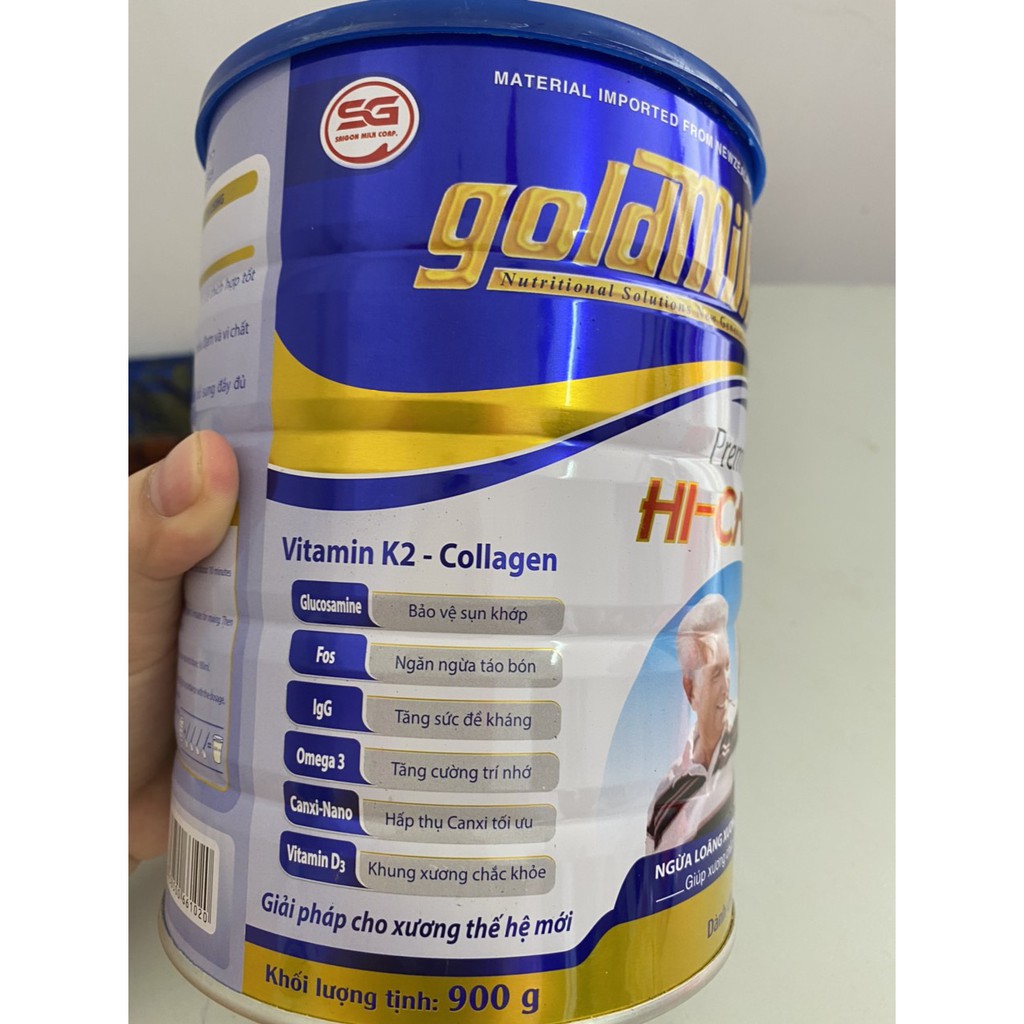 Sữa Cho Người Già Goldmilk Hi-Canxi - Ngăn ngừa Loãng Xương - Tiểu Đường 900g