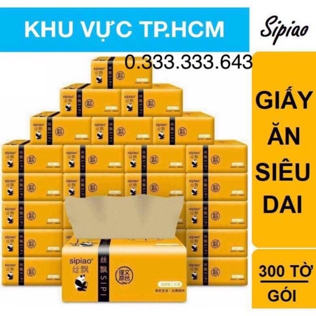 Thùng 30 Gói giấy ăn Gấu Trúc Sipiao siêu dai Nội đia Trung
