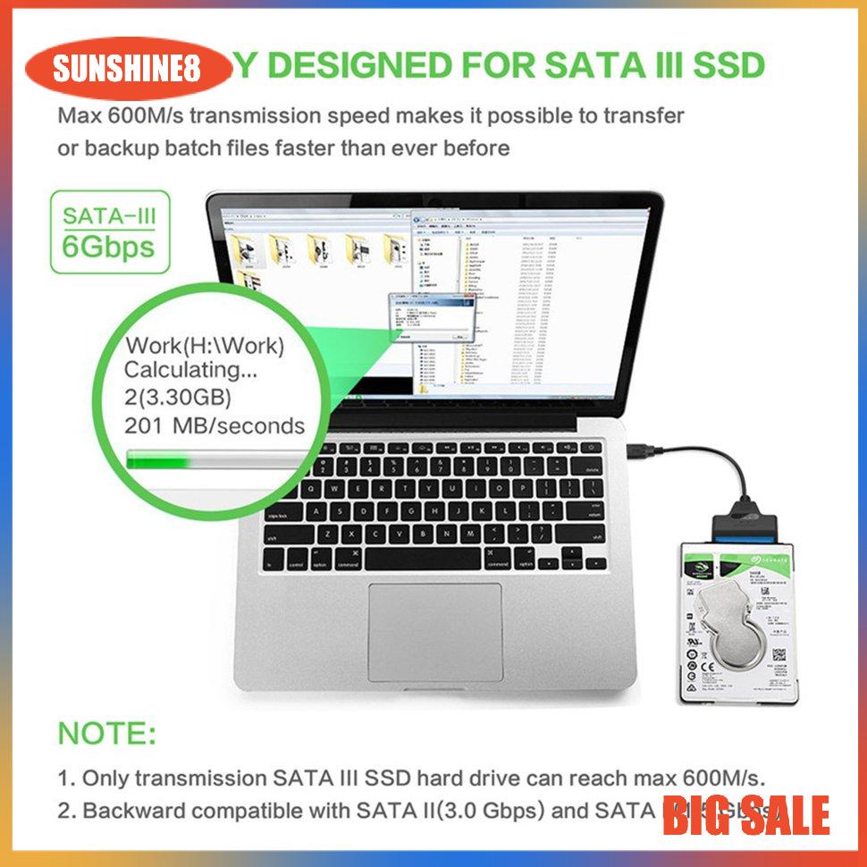 【SUN】SATA USB Adapter Cable SATA To USB 3.0 Data Transfer Converter Cables