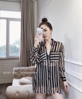 Sơ mi kẻ Túi ngực hot hit