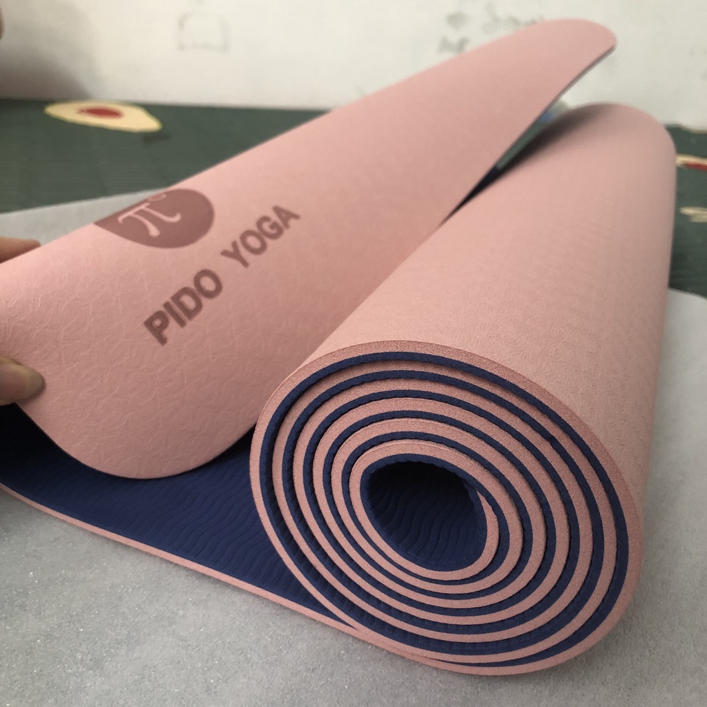 Thảm tập yoga 2 lớp cao cấp siêu bám không mùi chống trơn trượt, thảm yoga PIDO PD4502