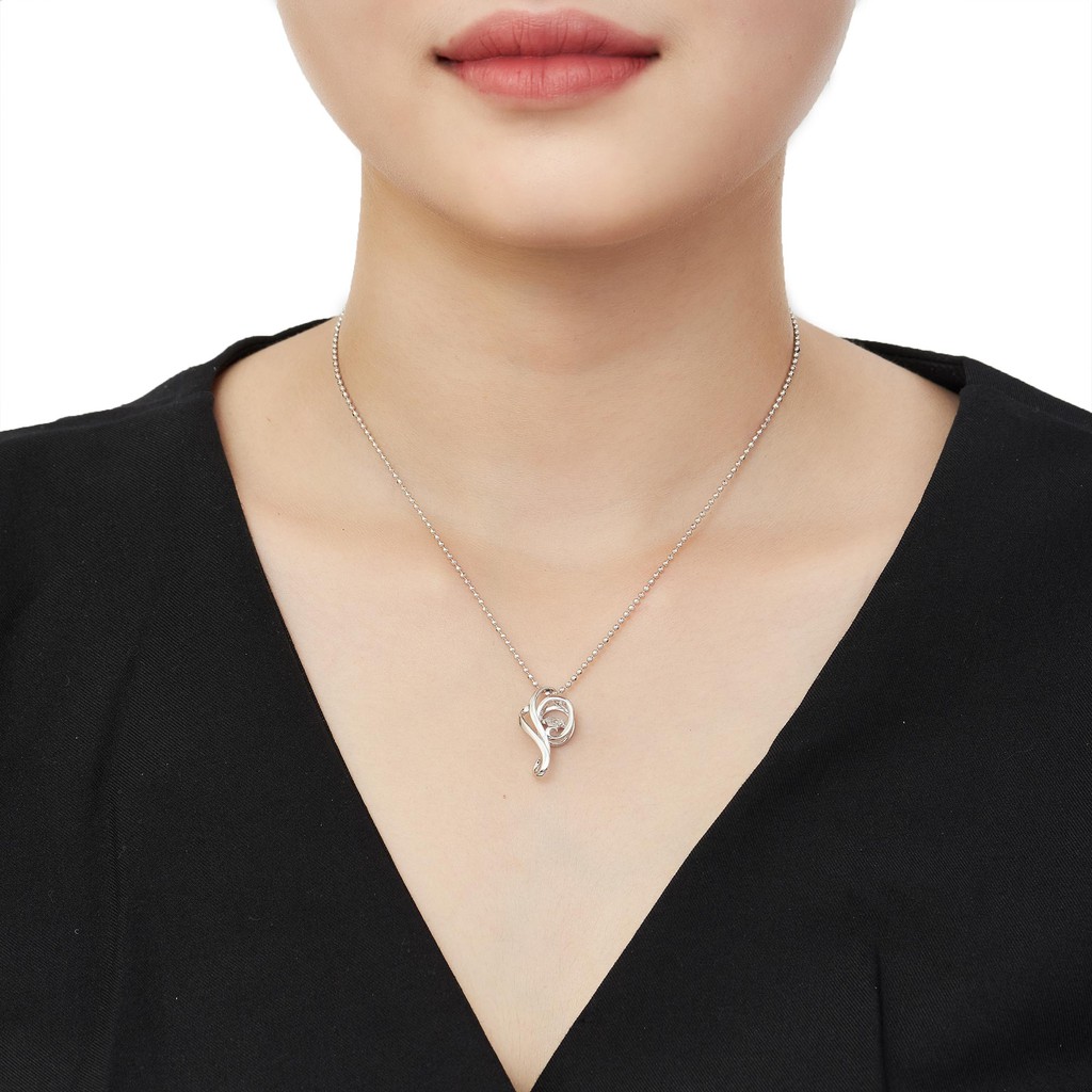 [Mã FARSBRT52 giảm 20% đơn từ 249K] Mặt Dây Chuyền Bạc Đính Đá ECZ PNJSilver XM00W060001