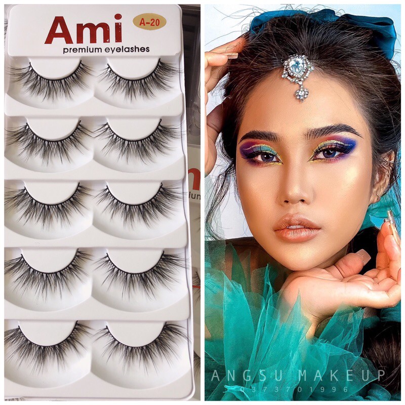 Lông mi giả Ami A20 makeup tone tây, cô dâu siêu xinh