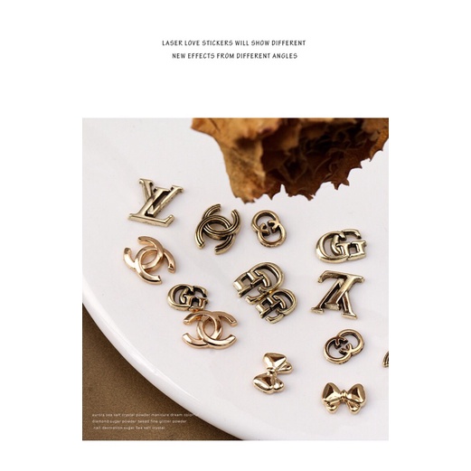 Charm nơ,sao,tim đồng hot lẻ gắn móng