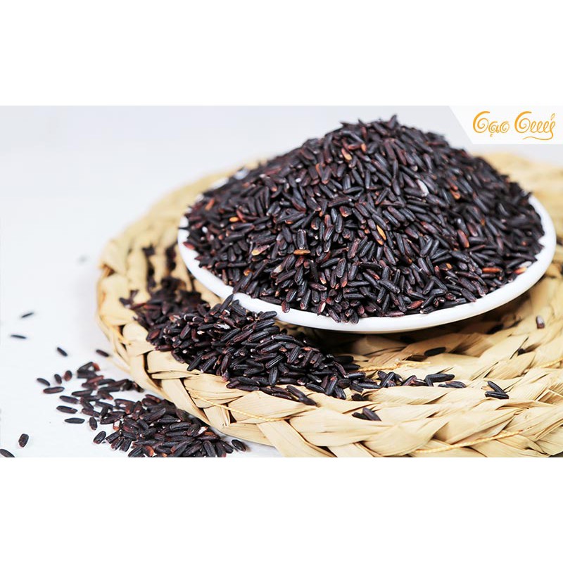Gạo Lứt Đen Nguyên Cám 1kg - Canh Tác Hữu Cơ, Tốt Cho Người Đang Chế Độ Giảm Cân Hoặc Ăn Chay, Bổ Sung Sắt