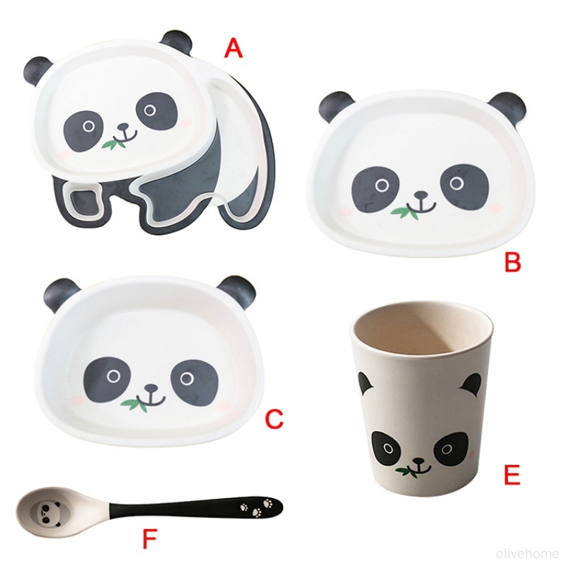 Bát Ăn Bằng Sợi Tre Hình Gấu Trúc Sáng Tạo Cho Trẻ Em