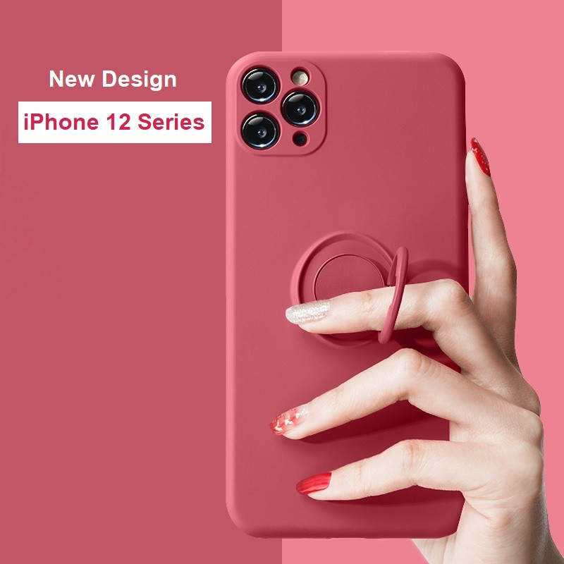 Ốp Lưng Silicon Dẻo Kèm Ring Có Lót Nỉ iP 6 Plus/.../12 Promax - Minh An Saigon [Part 2/2]