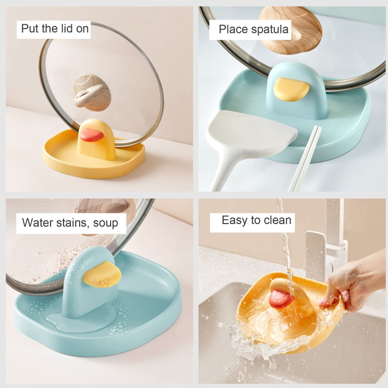 Giá Đỡ Nắp Nồi Hình Hoạt Hình Siêu Đáng Yêu