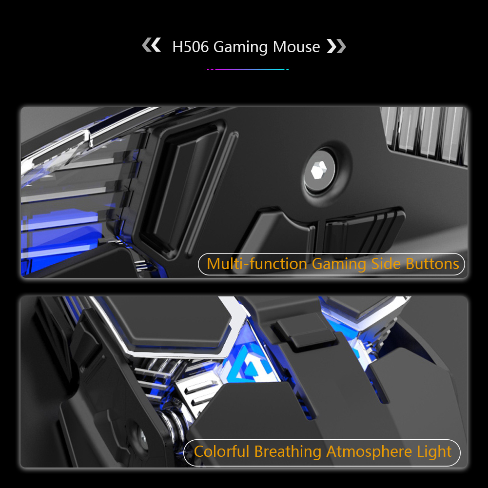 Chuột chơi game Aula H506 với đầy đủ phím chức năng macro cho máy tính