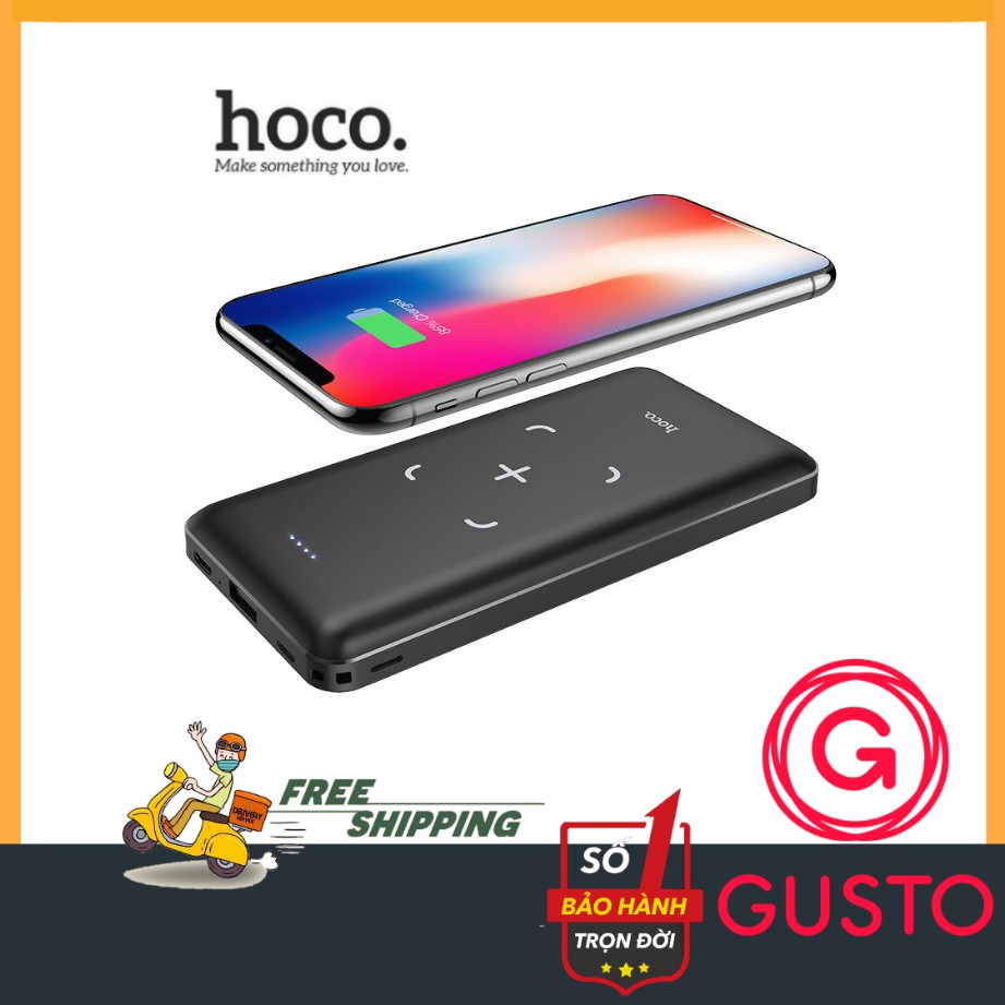 [CHÍNH HÃNG] Pin Sạc Dự Phòng Tích Hợp Sạc Không Dây Hoco 10000 Mah ✔Hỗ Trợ Sạc Nhanh