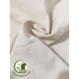 Vải bố canvas trắng kem, may túi xách, rèm cửa, in tranh, làm phông nền chụp hình ảnh sản phẩm [ 1 mét x khổ 1,55m ]