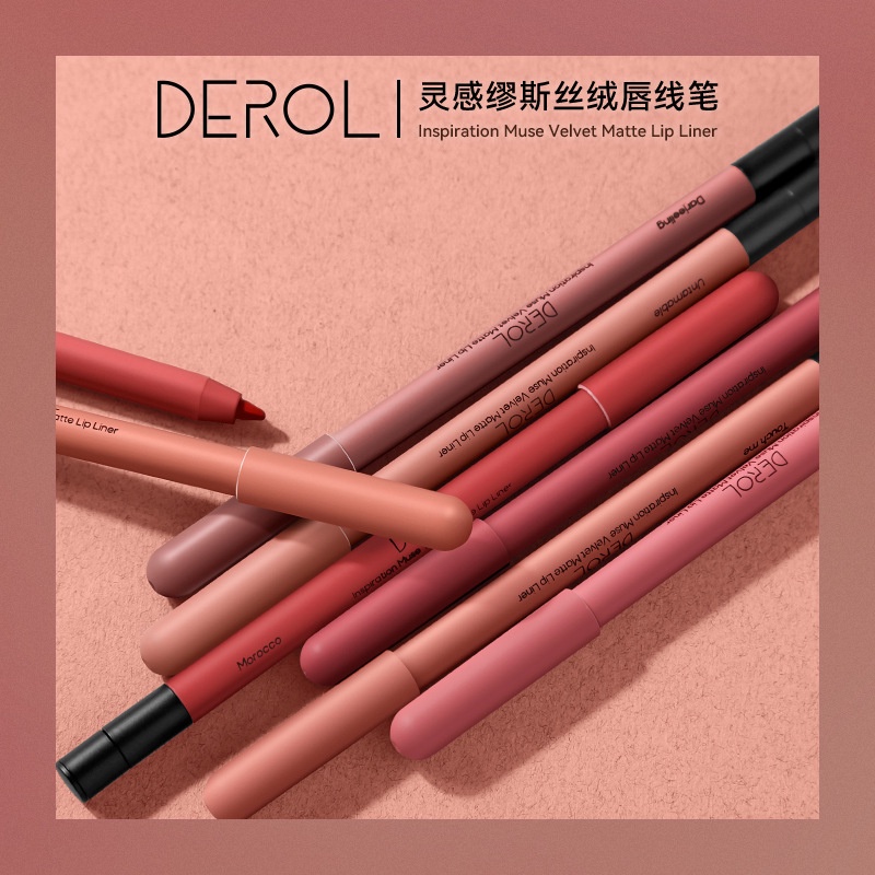 Bút kẻ viền Derol chống nước lâu trôi xinh xắn 8 màu tùy chọn