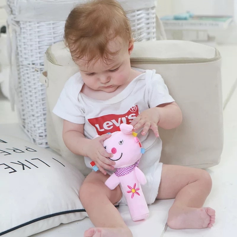 Đồ Chơi Cầm Tay Cho Bé Sơ Sinh Chút Chít Cho Bé Xúc Xắc Bông Augleka TCT34