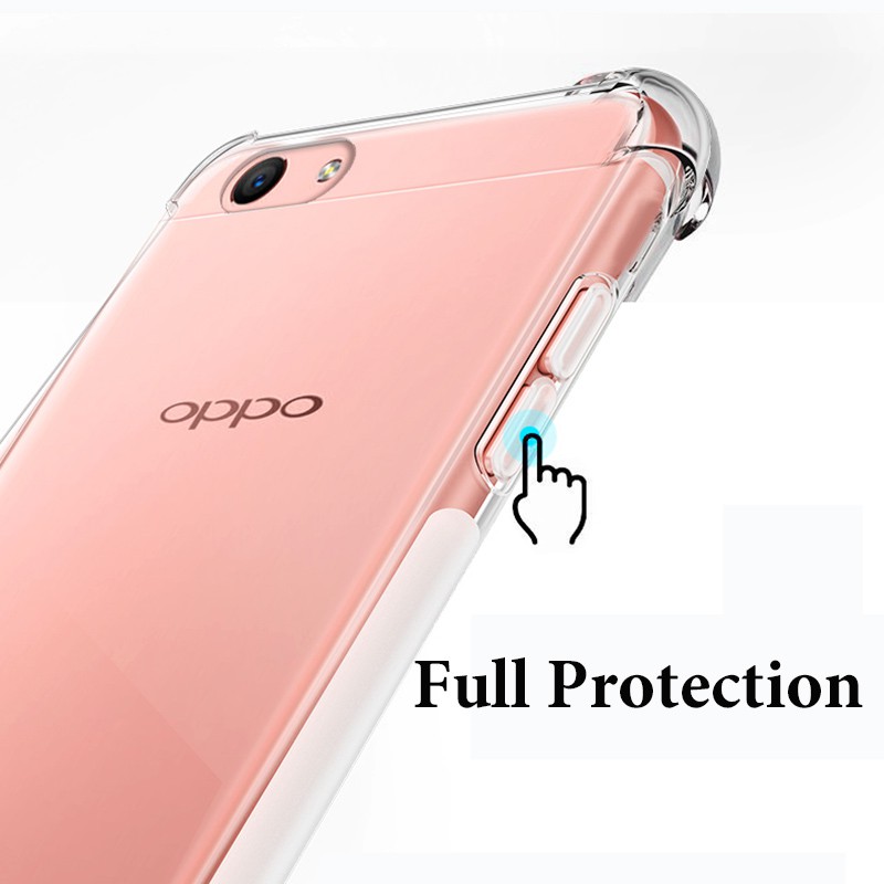 Ốp điện thoại trong suốt chống sốc cho Oppo F1A F1S F1P F3P F3 F5 F5E F7YOUTH F7 F9 F11PRO F11 FIND9 F9PRO