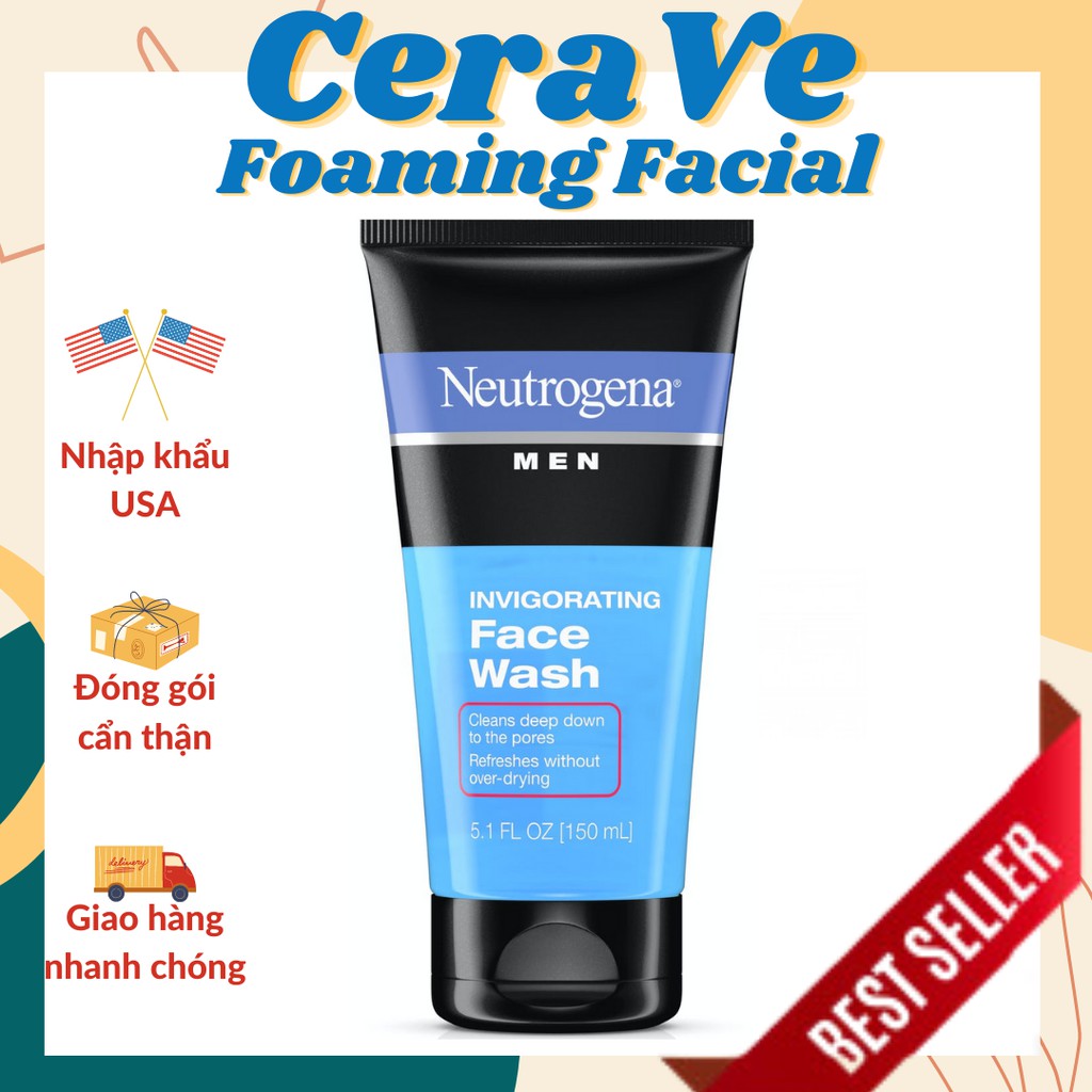 Sữa Rửa Mặt Dành Cho Nam - Neutrogena Men Invigorating Face Wash 150ml