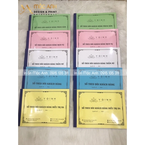 Sổ theo dõi khách hàng - Sổ tư vấn phun xăm