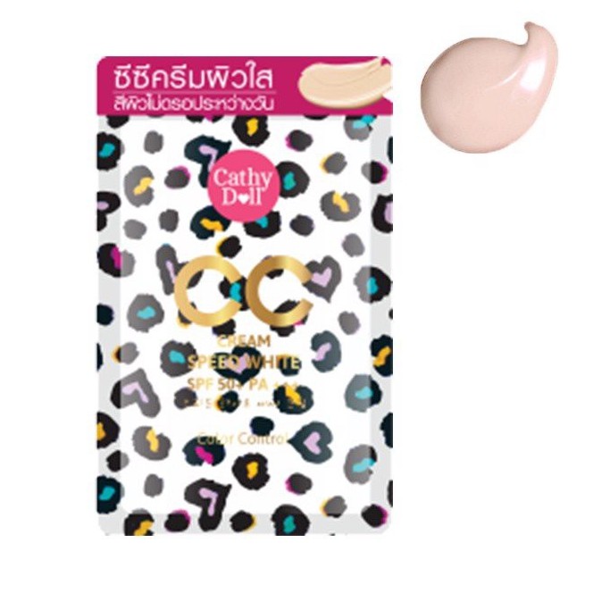 Kem nền Cathy Doll Speed White CC Cream SPF 50+ PA+++ 6ml kiềm dầu, chống nắng, che khuyết điểm