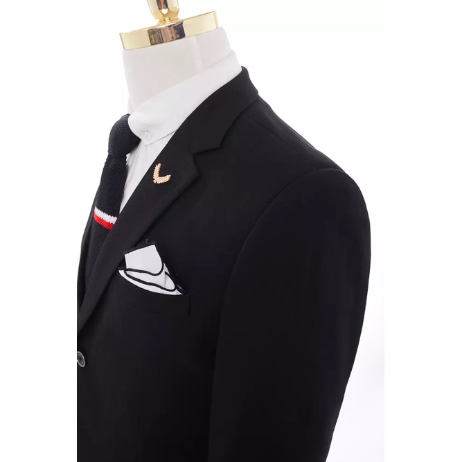 Áo vest nam xanh đen đậm mẫu cơ bản, đứng form, chất cashmere The Suits House