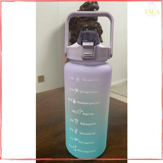 Bình Nước Chia Giờ Nhắc Uống Nước 2 Lít- Bình Nước Siêu Tiện Dụng