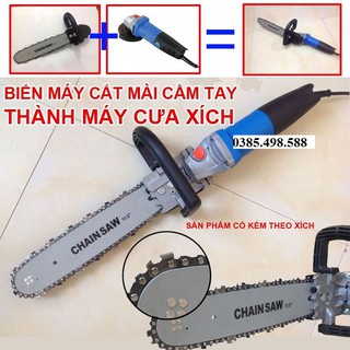Bộ chuyển đổi máy cắt mài cầm tay thành máy cưa xích