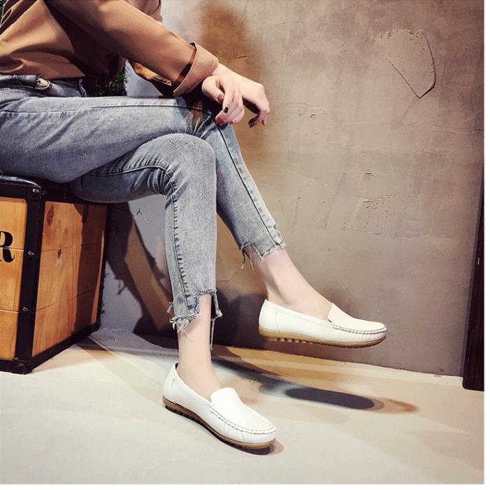 ViP Giày mọi nữ da bò_SP46 thiết kế đơn giản nhẹ nhang nữ tính