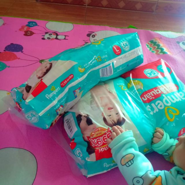 Bỉm pamper quần size l54.