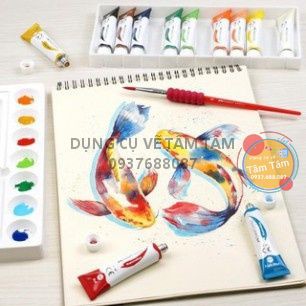 [ TÂM TÂM ]-Màu nước Faber Castell bộ 12 màu tuýp, WATERCOLOR FABER CASTELL-
