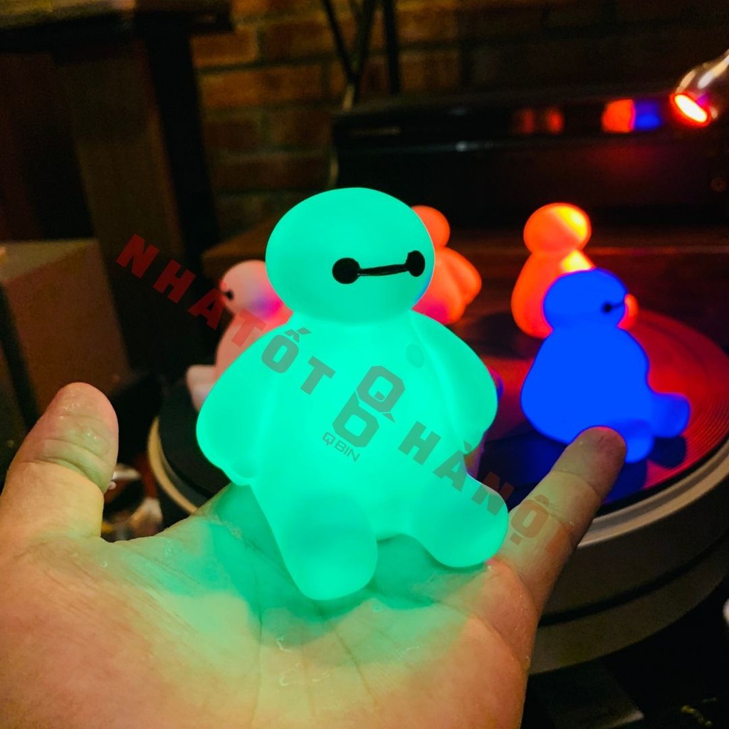 Đèn ngủ Baymax đèn led nhiều màu tạo hình đèn trang trí hoạt hình Mua 2 tặng 1 có thể thay đổi màu sắc cực kì dễ thương