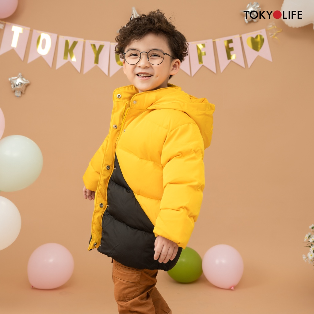 Áo khoác chần bông Bé trai mũ liền dài tay TOKYOLIFE E5JCK002H