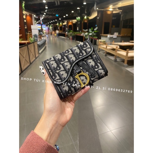 Ví gấp cầm tay đior nhỏ gọn thời trang( ảnh thật cam kết như hình) hàng full box