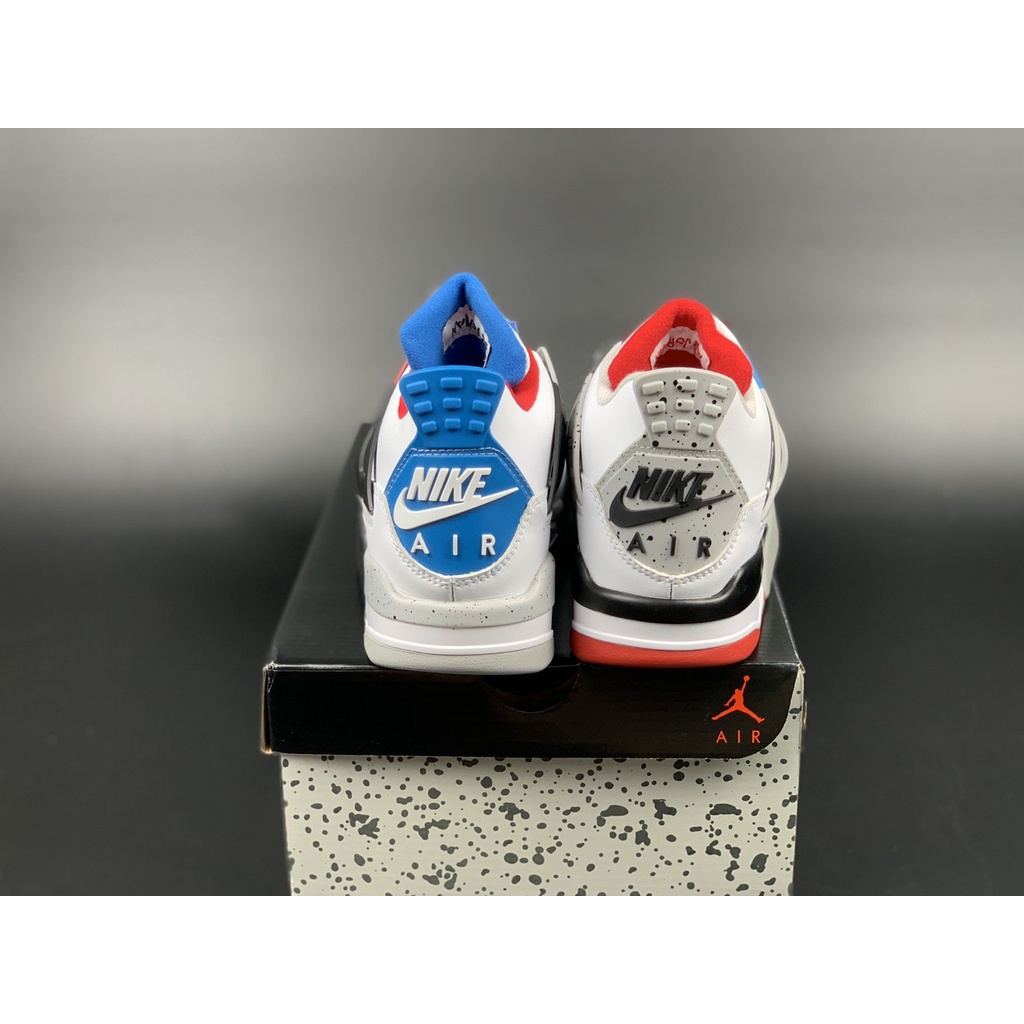 Giày thể thao nam nữ Jordan 4 xanh đỏ  - J50