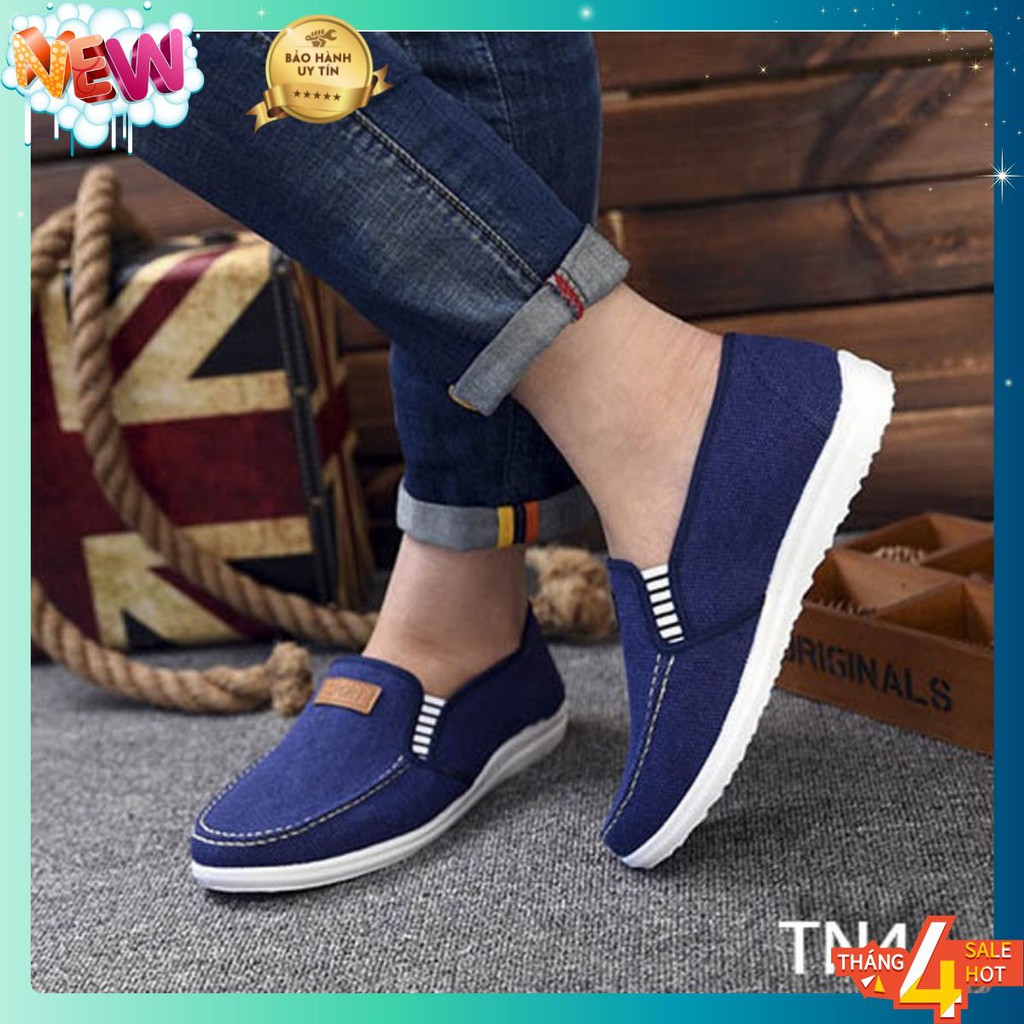 Giày Lười Nam Đế Êm Xanh Navy - TN45