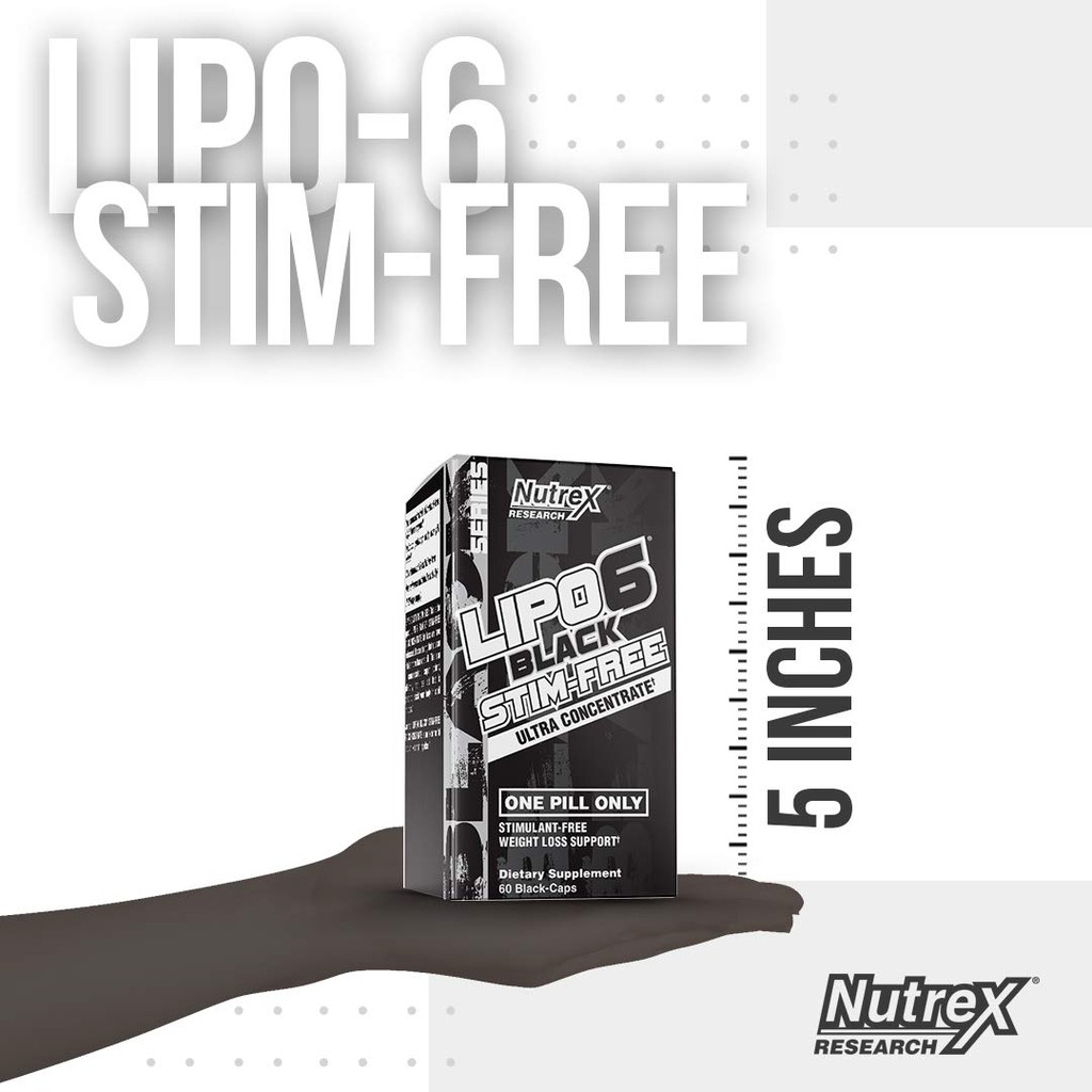Nutrex Lipo 6 Black Stim Free - đốt mỡ giảm béo không chứa caffeine gây mệt mỏi