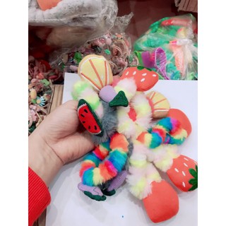 sỉ 10 dây cột tóc lông hình hoa quả đẹp