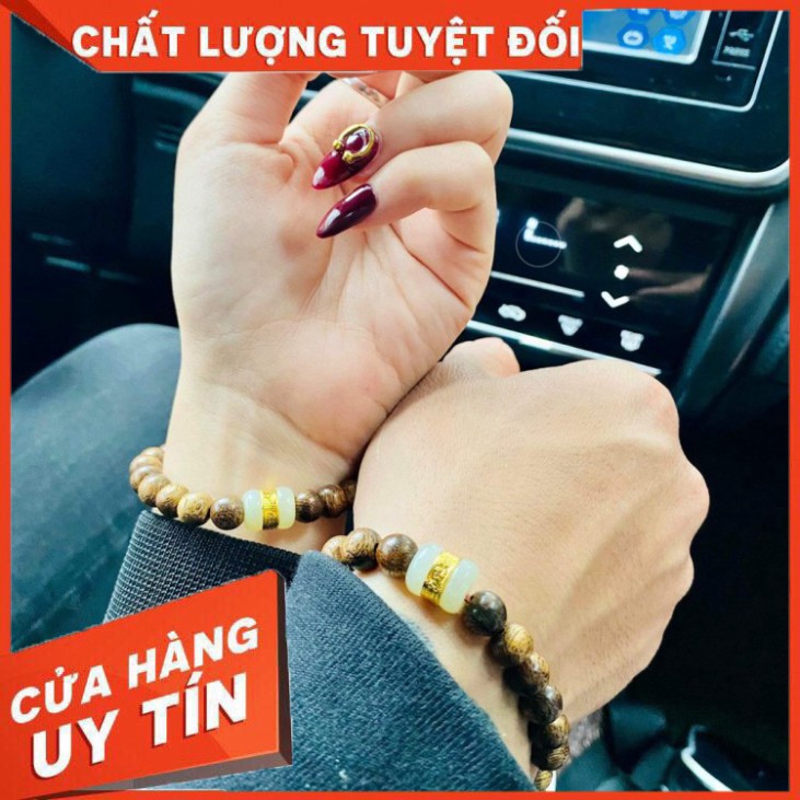 VÒNG TRẦM HƯƠNG THIÊN NHIÊN- VÒNG TRẦM MIX LU BẠCH NGỌC