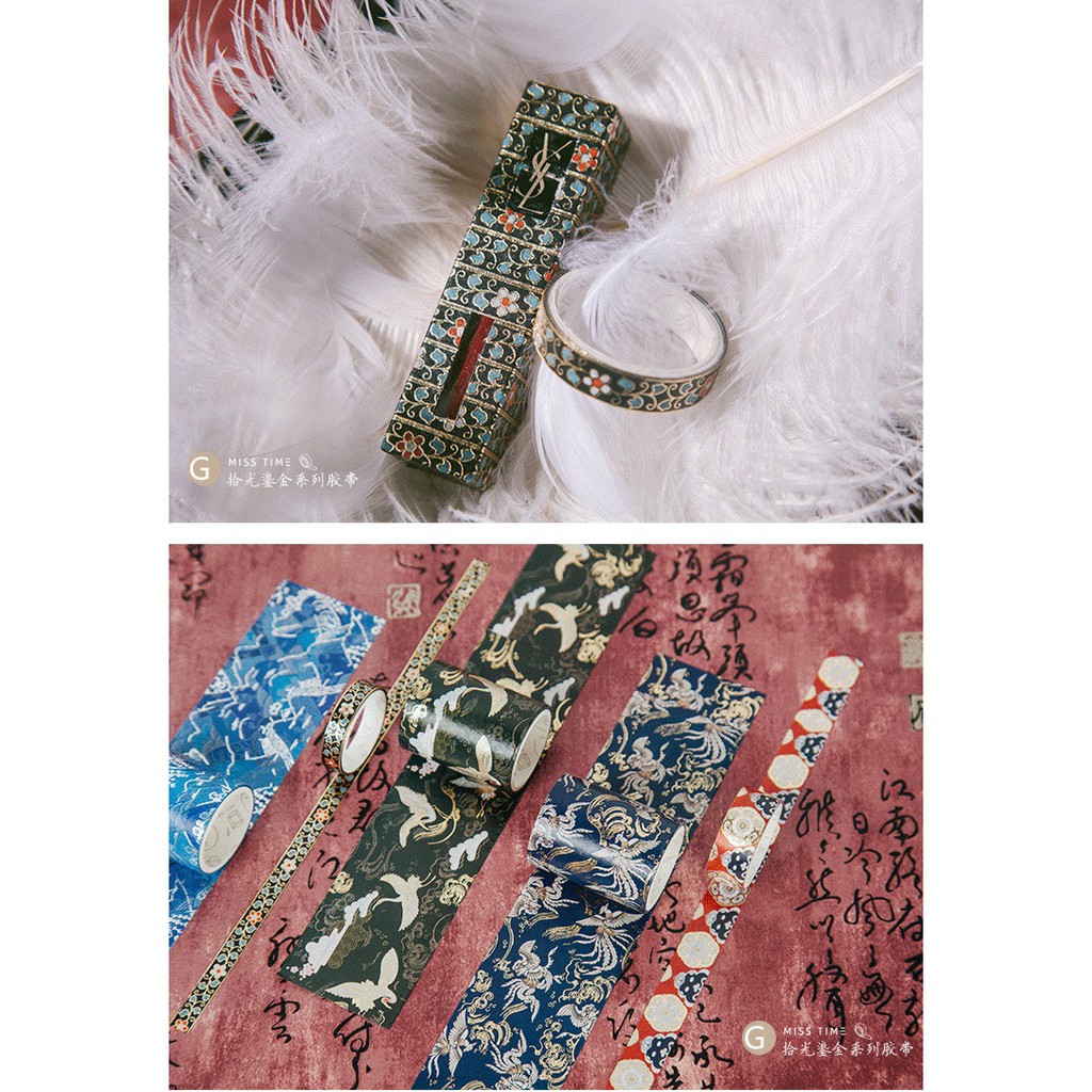 Set 5 cuộn băng dính washi tape họa tiết Nhật WST227-