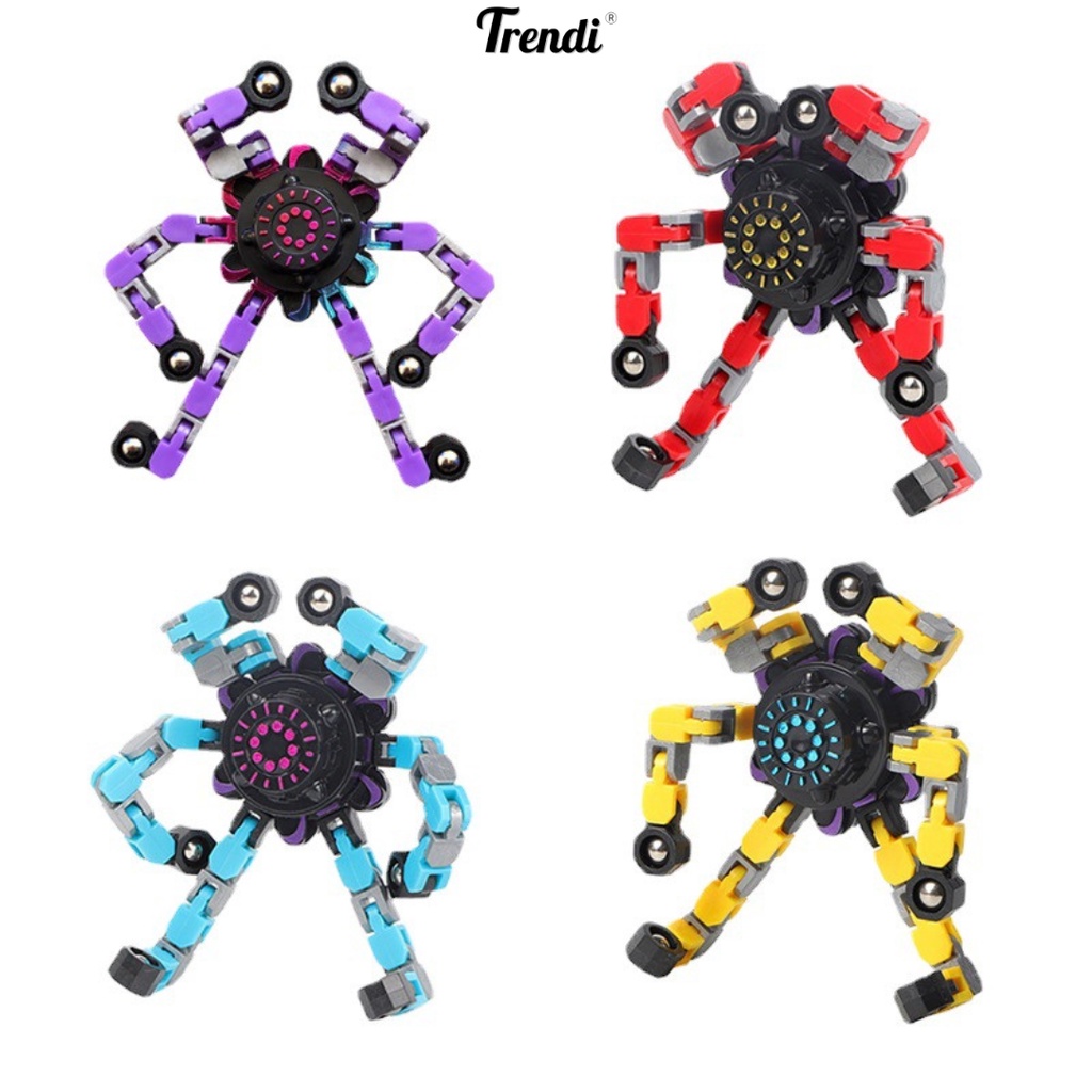 Đồ Chơi Con Quay Cơ Học Giải Trí Cầm Tay - Lắp Rắp Biến Hình ROBOT