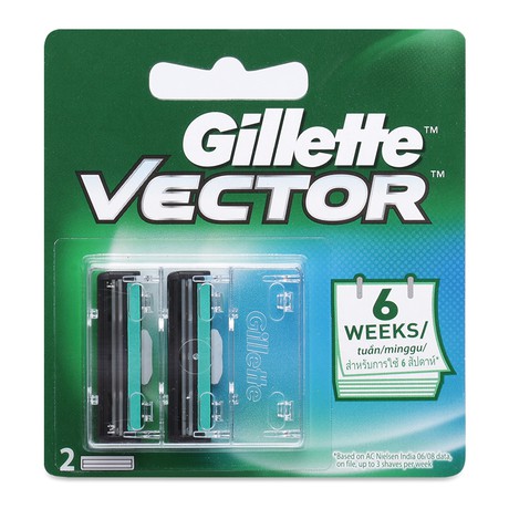 Vỉ 2 lưỡi dao cạo Gillette Vector