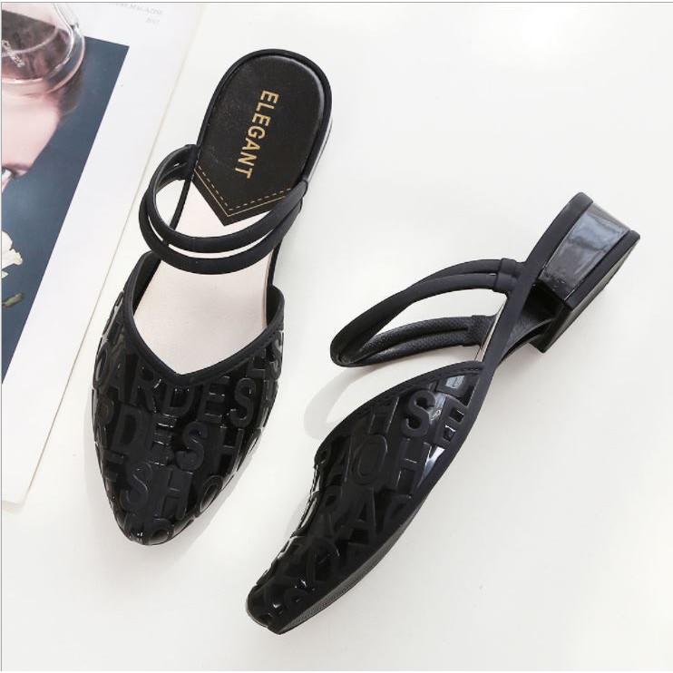 [HCM] Dép Thời Trang Nữ Elegant Đế 2 Phân Có Quai Sau Chất Liệu Da Mềm