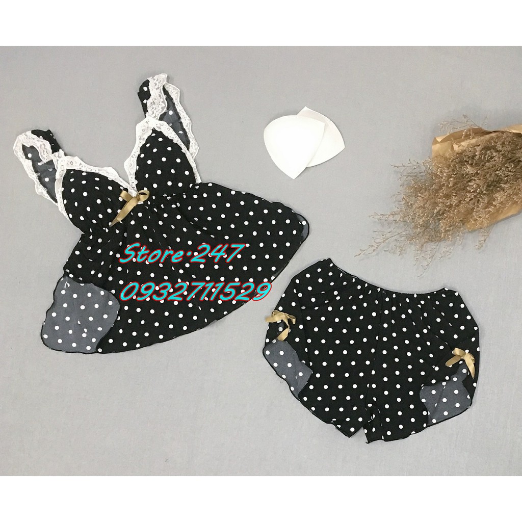 [45-60KG] BỘ LỤA CHẤM BI MÚT RỜI, VẢI MỀM MỊN MƯỢT MẶC RẤT MÁT, HÀNG NHÀ MAY BAO ĐẸP | BigBuy360 - bigbuy360.vn