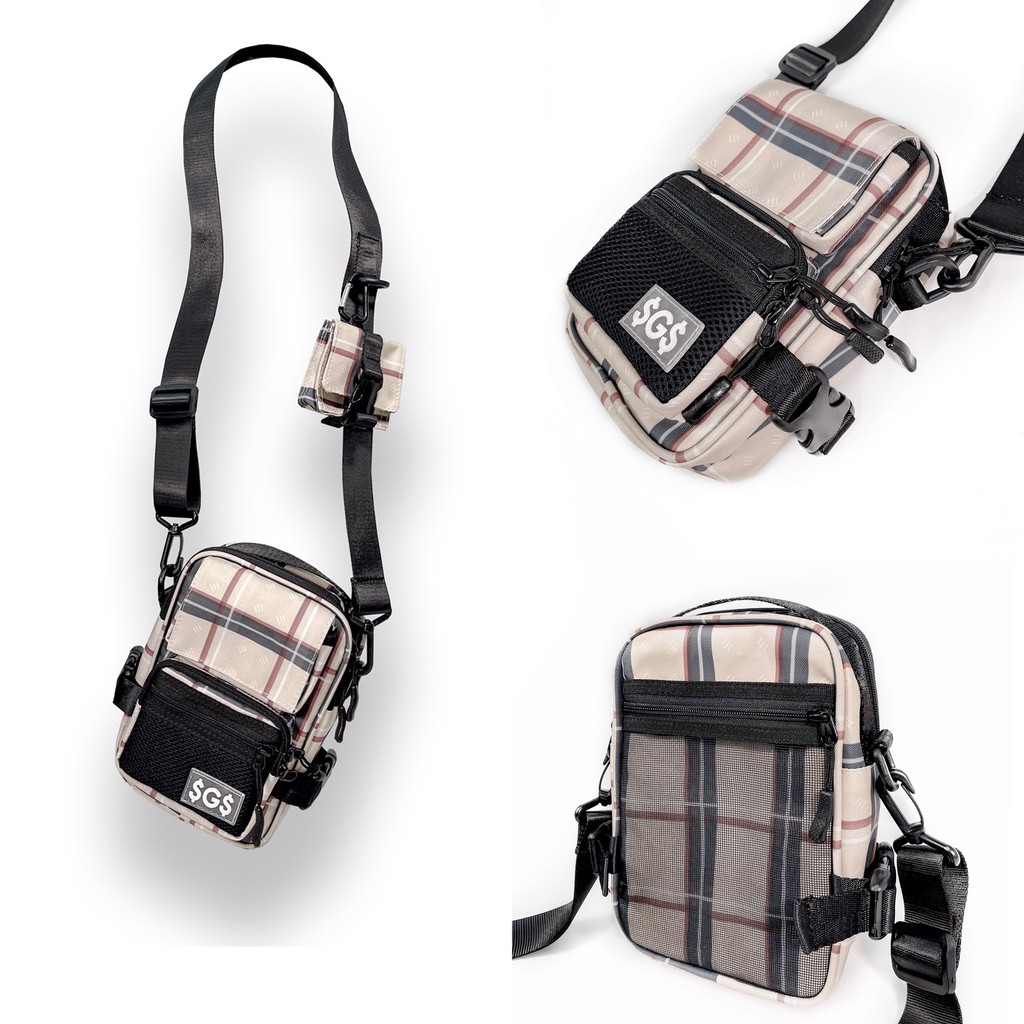 Túi Đeo Chéo Nam, Nữ Họa Tiết Sọc SAIGON SWAGGER® SGS Icon Tartan Bag