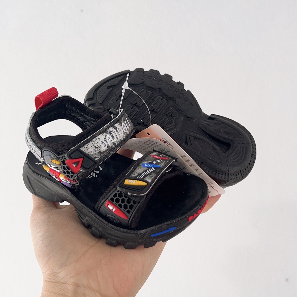 Sandal bé trai - dép quai hậu cho bé có quai dán hình chú lính phối màu cá tính Babybees full hộp ABC 105 ( có ảnh thật)