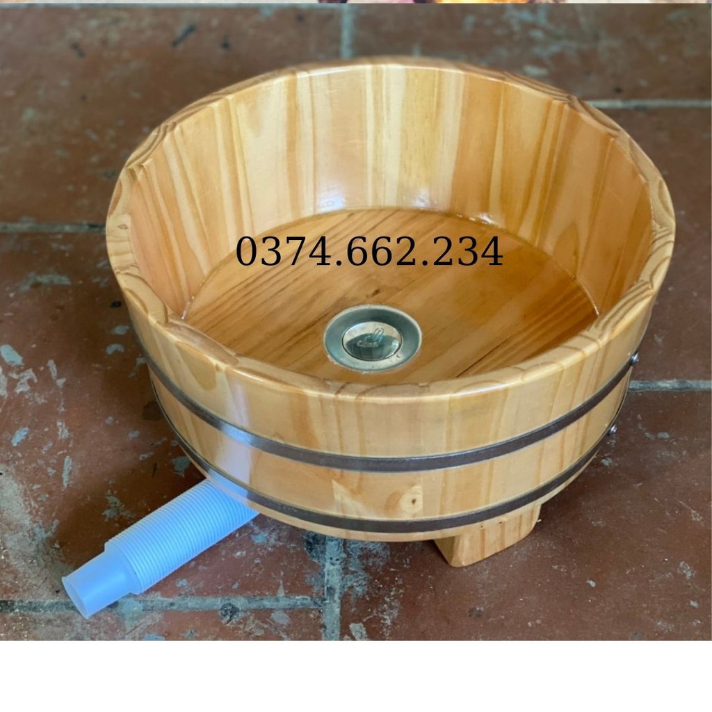 Chậu lavabo gỗ thông, chậu gỗ lavabo, chậu lavabo