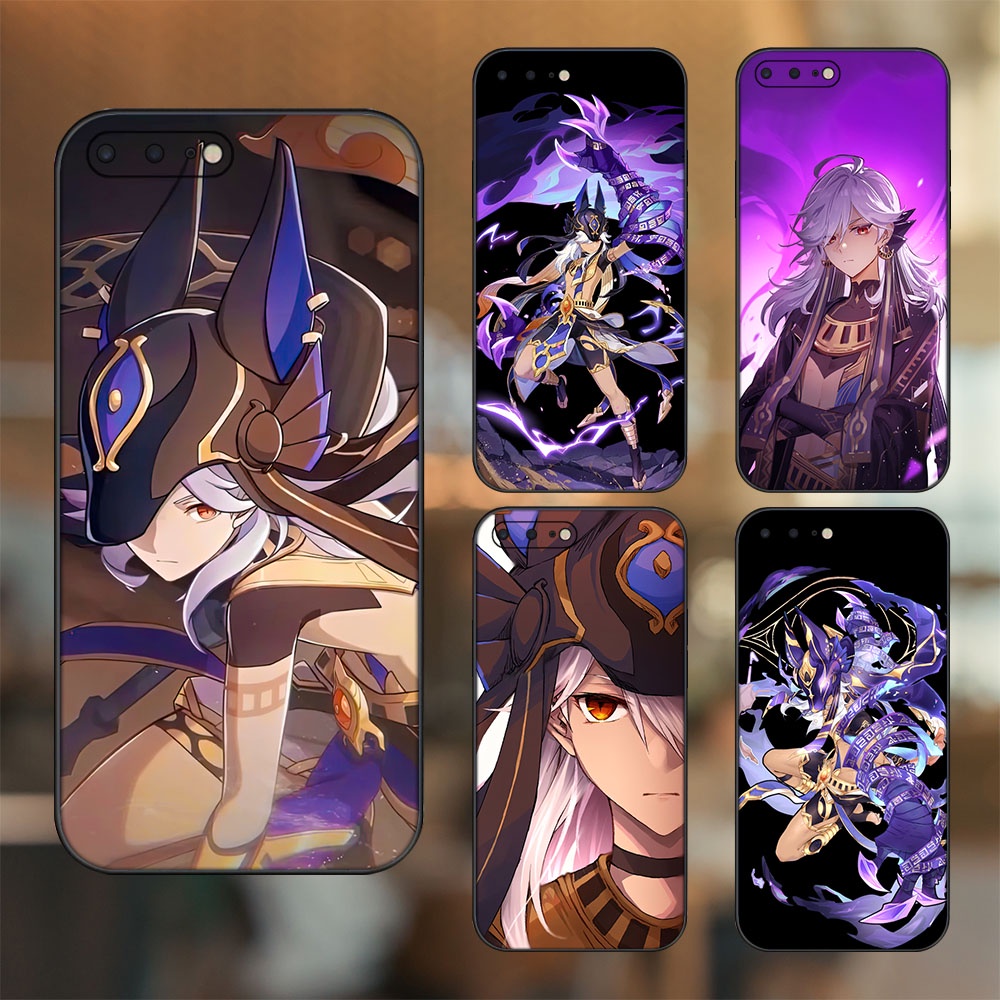 Ốp lưng iPhone 7 Plus, 8 Plus dẻo đen cạnh vuông in hình Cyno Genshin Impact