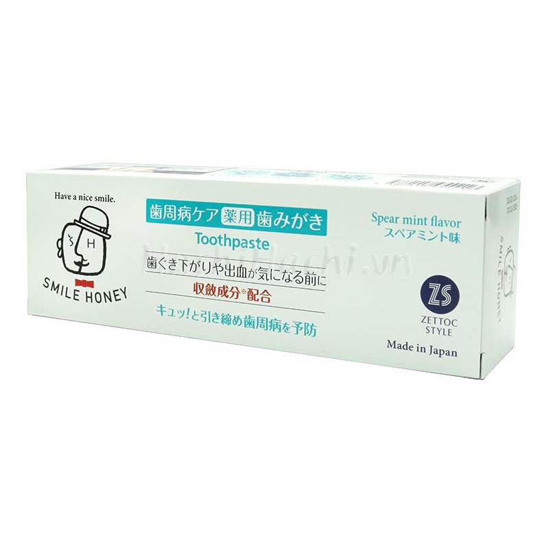 Kem đánh răng Zettoc vị bạc hà 120g - Hachi Hachi Japan Shop