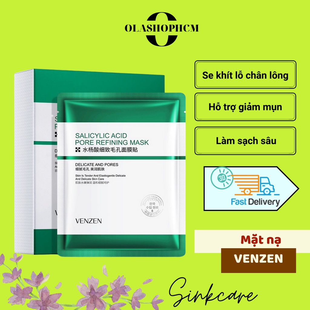 Mặt nạ thu nhỏ lỗ chân lông giảm mụn hoạt chất acid salicylic